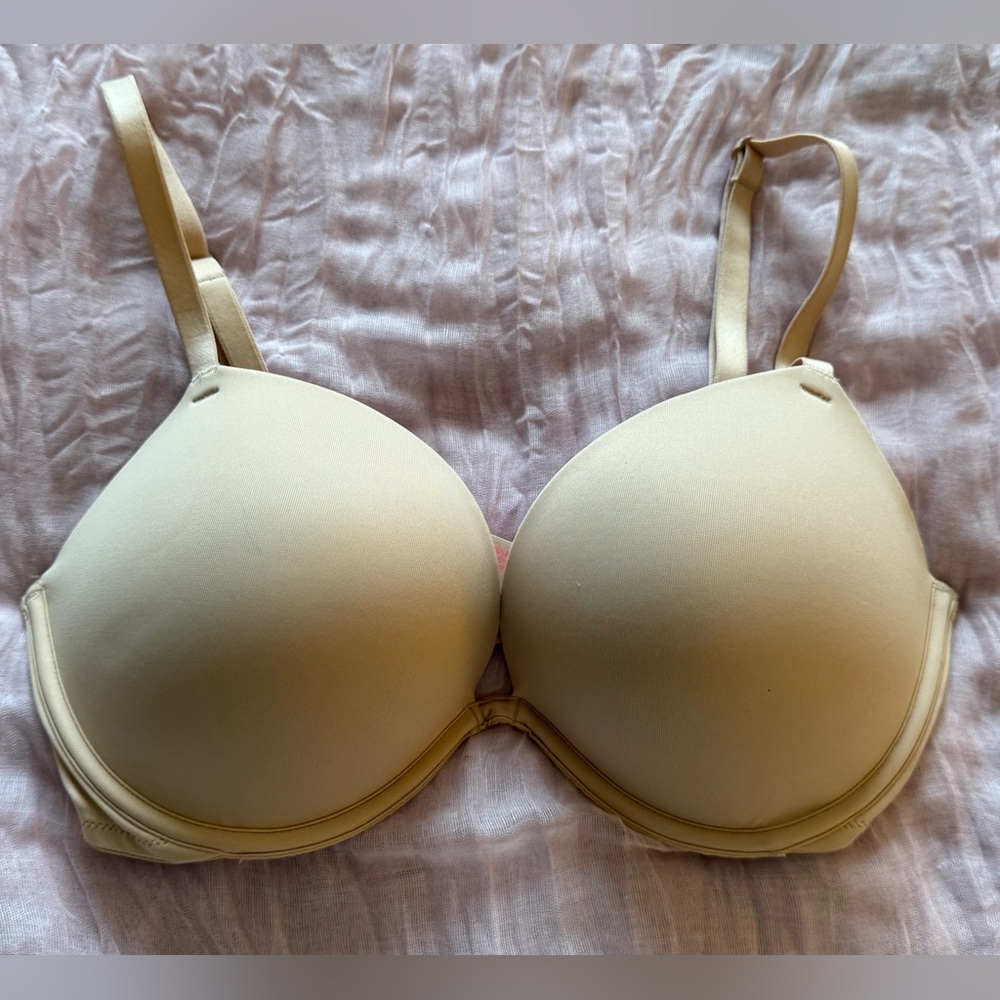 34D PINK VS Wear Everywhere Super Push-Up Bra Beige